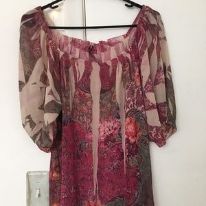Unknown brand colorful blouse size small